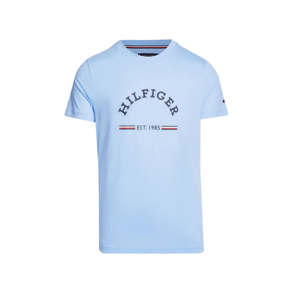Tommy Hilfiger T-shirt T-shirt Uomo slim con stampa Celeste - Francavilla Moda